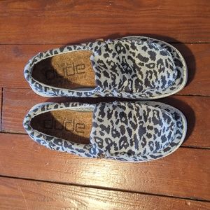 Women's hey dudes leopard print